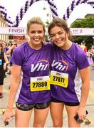 3 June 2018; Vhi ambassadors Ailbhe, left, and Doireann Garrihy following the 2018 Vhi Women’s Mini Marathon. 30,000 women from all over the country took to the streets of Dublin to run, walk and jog the 10km route, raising much needed funds for hundreds of charities around the country. www.vhiwomensminimarathon.ie Photo by Sam Barnes/Sportsfile