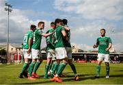 4 June 2018; Kieran Sadlier of Cork City celebrates with team mates after scoring his side's third goal during the SSE Airtricity League Premier Division match between Cork City and Derry City at Turner's Cross, Cork. Photo by Eóin Noonan/Sportsfile
