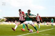 4 June 2018; Kieran Sadlier of Cork City in action against Jamie McDonagh of Derry City during the SSE Airtricity League Premier Division match between Cork City and Derry City at Turner's Cross, Cork. Photo by Eóin Noonan/Sportsfile
