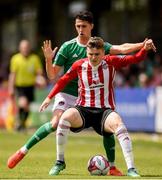 4 June 2018; Ronan Hale of Derry City in action against Shane Griffin of Cork City during the SSE Airtricity League Premier Division match between Cork City and Derry City at Turner's Cross, Cork. Photo by Eóin Noonan/Sportsfile