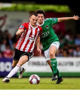 4 June 2018; Rory Hale of Derry City in action against Barry McNamee of Cork City during the SSE Airtricity League Premier Division match between Cork City and Derry City at Turner's Cross, Cork. Photo by Eóin Noonan/Sportsfile