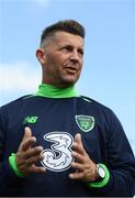 4 June 2018; Republic of Ireland head coach Colin Bell speaks to the media prior to training at the FAI National Training Centre in Abbotstown, Dublin. Photo by Stephen McCarthy/Sportsfile