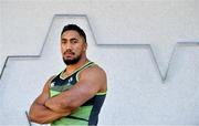 5 June 2018; Bundee Aki poses for a portrait after an Ireland rugby press conference at Royal Pines Resort in Queensland, Australia. Photo by Brendan Moran/Sportsfile