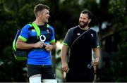 5 June 2018; Peter O'Mahony, left, arrives with Defence coach Andy Farrell for Ireland rugby squad training at Royal Pines Resort in Queensland, Australia. Photo by Brendan Moran/Sportsfile