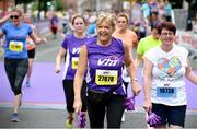 3 June 2018; Vhi ambassador Clare Garrihy crosses the finish line during the 2018 Vhi Women’s Mini Marathon. 30,000 women from all over the country took to the streets of Dublin to run, walk and jog the 10km route, raising much needed funds for hundreds of charities around the country. www.vhiwomensminimarathon.ie Photo by Sam Barnes/Sportsfile