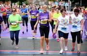 3 June 2018; Vhi ambassador Clare Garrihy crosses the finish line during the 2018 Vhi Women’s Mini Marathon. 30,000 women from all over the country took to the streets of Dublin to run, walk and jog the 10km route, raising much needed funds for hundreds of charities around the country. www.vhiwomensminimarathon.ie Photo by Sam Barnes/Sportsfile
