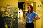 5 June 2018; Celebrating the launch of the new ’20 Years’ annual exhibition at the GAA Museum is, Dubin Camogie player and GAA Museum Tour Guide, Eve O'Brien at Croke Park in Dublin. The exhibition traces the key moments in GAA and Croke Park history over the past 20 years since the GAA Museum first opened its doors in 1998. Topics covered include the Croke Park redevelopment, the deletion of Rule 21, the suspension of Rule 42 that paved the way for international rugby and soccer to be played in Croke Park, the Special Olympics World Summer Games in 2003 and the GAA 125 festivities in 2009. The exhibition also serves as the throw-in for the GAA Museum’s anniversary programme of events. Details of all the museum’s celebratory activities can be found at www.crokepark.ie/gaamuseum.  Photo by Sam Barnes/Sportsfile