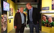 5 June 2018; Celebrating the launch of the new ’20 Years’ annual exhibition at the GAA Museum are former Meath manager Sean Boylan, left, and former Kerry player and GAA Museum Hall of Fame Inductee, Jack O'Shea, at Croke Park in Dublin. The exhibition traces the key moments in GAA and Croke Park history over the past 20 years since the GAA Museum first opened its doors in 1998. Topics covered include the Croke Park redevelopment, the deletion of Rule 21, the suspension of Rule 42 that paved the way for international rugby and soccer to be played in Croke Park, the Special Olympics World Summer Games in 2003 and the GAA 125 festivities in 2009. The exhibition also serves as the throw-in for the GAA Museum’s anniversary programme of events. Details of all the museum’s celebratory activities can be found at www.crokepark.ie/gaamuseum.  Photo by Sam Barnes/Sportsfile