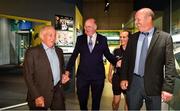 5 June 2018; Celebrating the launch of the new ’20 Years’ annual exhibition at the GAA Museum are from left, former Meath manager Sean Boylan, Uachtarán Chumann Lúthchleas Gael John Horan, referee David Coldrick and former Kerry player and GAA Museum Hall of Fame Inductee, Jack O'Shea, at Croke Park in Dublin. The exhibition traces the key moments in GAA and Croke Park history over the past 20 years since the GAA Museum first opened its doors in 1998. Topics covered include the Croke Park redevelopment, the deletion of Rule 21, the suspension of Rule 42 that paved the way for international rugby and soccer to be played in Croke Park, the Special Olympics World Summer Games in 2003 and the GAA 125 festivities in 2009. The exhibition also serves as the throw-in for the GAA Museum’s anniversary programme of events. Details of all the museum’s celebratory activities can be found at www.crokepark.ie/gaamuseum.  Photo by Sam Barnes/Sportsfile