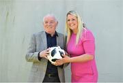 6 June 2018; RTÉ Sport today announced details of it's 2018 FIFA World Cup coverage across television, radio, online and mobile. RTÉ will provide live coverage of all 64 games across RTÉ2, RTÉ News Now and RTÉ Player. Pictured are Jacqui Hurley and Eamon Dunphy at RTÉ in Donnybrook, Dublin. Photo by Matt Browne/Sportsfile