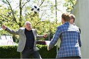 6 June 2018; RTÉ Sport today announced details of it's 2018 FIFA World Cup coverage across television, radio, online and mobile. RTÉ will provide live coverage of all 64 games across RTÉ2, RTÉ News Now and RTÉ Player. Pictured at the launch are Eamon Dunphy, left, Damien Duff, centre, and World Cup anchor Darragh Maloney at RTÉ in Donnybrook, Dublin. Photo by Matt Browne/Sportsfile