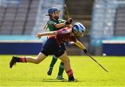 6 June 2018; Maggie Donaghy of Loreto PS, Rathfarnham, in action against Iseult Costello of St. Brigid's NS, Castleknock, in the Corn Bean Ui Phuirseil Final during Day 2 of the Allianz Cumann na mBunscol finals at Croke Park in Dublin. Photo by Piaras Ó Mídheach/Sportsfile