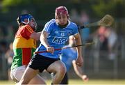 6 June 2018; Colin Currie of Dublin in action against Dara Tobin of Carlow during the Bord Gais Energy Leinster Under 21 Hurling Championship 2018 Round 2 match between Carlow and Dublin at Netwatch Cullen Park in Carlow. Photo by Matt Browne/Sportsfile