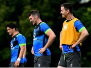 7 June 2018; Jonathan Sexton, right, with Peter O'Mahony and Joey Carbery during Ireland rugby squad training at Royal Pines Resort in Queensland, Australia. Photo by Brendan Moran/Sportsfile