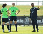 7 June 2018; Republic of Ireland manager Colin Bell with his players during a Republic of Ireland WNT training session at the FAI NTC in Abbotstown, Dublin. Photo by Matt Browne/Sportsfile