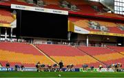 8 June 2018; The Ireland team go through their warm-up during their captain's run in Suncorp Stadium in Brisbane, Queensland, Australia. Photo by Brendan Moran/Sportsfile