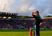 2 June 2018; Limerick manager John Kiely during the Munster GAA Hurling Senior Championship Round 3 match between Cork and Limerick at Páirc Uí Chaoimh in Cork. Photo by Piaras Ó Mídheach/Sportsfile