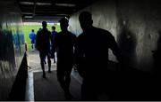 8 June 2018; Limerick players make their way on to the pitch to warm up ahead of the SSE Airtricity League Premier Division match between Dundalk and Limerick at Oriel Park in Dundalk, Louth. Photo by Sam Barnes/Sportsfile