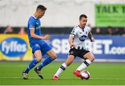 8 June 2018; Robbie Benson of Dundalk in action against Cian Coleman of Limerick during the SSE Airtricity League Premier Division match between Dundalk and Limerick at Oriel Park in Dundalk, Louth. Photo by Sam Barnes/Sportsfile