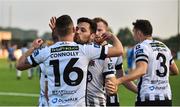 8 June 2018; Patrick Hoban of Dundalk celebrates with teammates including Dylan Connolly after scoring his side's second goal during the SSE Airtricity League Premier Division match between Dundalk and Limerick at Oriel Park in Dundalk, Louth. Photo by Sam Barnes/Sportsfile