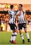 8 June 2018; Krisztián Adorján of Dundalk celebrates with Robbie Benson after scoring his side's third goal during the SSE Airtricity League Premier Division match between Dundalk and Limerick at Oriel Park in Dundalk, Louth. Photo by Sam Barnes/Sportsfile