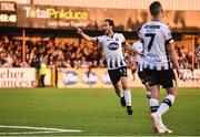 8 June 2018; Krisztián Adorján of Dundalk celebrates after scoring his side's third goal during the SSE Airtricity League Premier Division match between Dundalk and Limerick at Oriel Park in Dundalk, Louth. Photo by Sam Barnes/Sportsfile