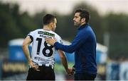 8 June 2018; Limerick manager Tommy Barrett, right, shakes hands with Robbie Benson of Dundalk following the SSE Airtricity League Premier Division match between Dundalk and Limerick at Oriel Park in Dundalk, Louth. Photo by Sam Barnes/Sportsfile