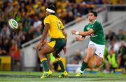 9 June 2018; Joey Carbery of Ireland in action against Kurtley Beale of Australia during the 2018 Mitsubishi Estate Ireland Series 1st Test match between Australia and Ireland at Suncorp Stadium, in Brisbane, Australia. Photo by Brendan Moran/Sportsfile