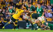 9 June 2018; Jordi Murphy of Ireland is tackled by Will Genia and David Pocock of Australia during the 2018 Mitsubishi Estate Ireland Series 1st Test match between Australia and Ireland at Suncorp Stadium, in Brisbane, Australia. Photo by Brendan Moran/Sportsfile