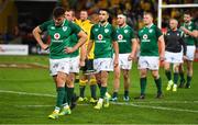 9 June 2018; The Ireland team, led by Jacob Stockdale, leave the pitch after the 2018 Mitsubishi Estate Ireland Series 1st Test match between Australia and Ireland at Suncorp Stadium, in Brisbane, Australia. Photo by Brendan Moran/Sportsfile
