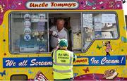 9 June 2018; Páirc Táilteann steward Mattie Reilly, from Trim, Co Meath, purchases an ice-cream from Tommy Ennis prior to the GAA Football All-Ireland Senior Championship Round 1 match between Meath and Tyrone at Páirc Táilteann in Navan, Co Meath. Photo by Stephen McCarthy/Sportsfile