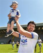 9 June 2018; Tommy Prendergast of Waterford celebrates with his son Tommy Jnr, age 15 months, after the GAA Football All-Ireland Senior Championship Round 1 match between Wexford and Waterford at Innovate Wexford Park in Wexford. Photo by Matt Browne/Sportsfile