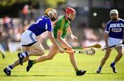 9 June 2018; Jack Regan of Meath in action against Leigh Bergin of Laois during the Joe McDonagh Cup Round 5 match between Meath and Laois at Páirc Táilteann in Navan, Co Meath. Photo by Stephen McCarthy/Sportsfile