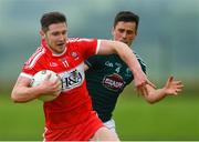 9 June 2018; Emmet Bradley of Derry in action against Mick O'Grady of Kildare during the GAA Football All-Ireland Senior Championship Round 1 match between Derry and Kildare at Derry GAA Centre of Excellence, Owenbeg, Derry. Photo by Piaras Ó Mídheach/Sportsfile