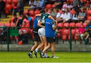 9 June 2018; Kevin Feely of Kildare is helped off the field after picking up an injury during the GAA Football All-Ireland Senior Championship Round 1 match between Derry and Kildare at Derry GAA Centre of Excellence, Owenbeg, Derry. Photo by Piaras Ó Mídheach/Sportsfile
