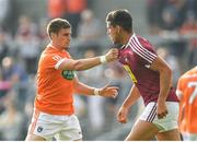 9 June 2018; Gregory McCabe of Armagh tussles with Denis Corroon of Westmeath during the GAA Football All-Ireland Senior Championship Round 1 match between Westmeath and Armagh at TEG Cusack Park in Mullingar, Co. Westmeath. Photo by Ramsey Cardy/Sportsfile