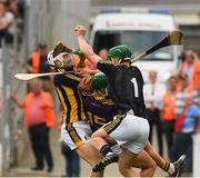 9 June 2018; Eoin Murphy and Padraig Walsh of Kilkenny in action against Paul Morris of Wexford during the Leinster GAA Hurling Senior Championship Round 5 match between Kilkenny and Wexford at Nowlan Park in Kilkenny. Photo by Ray McManus/Sportsfile