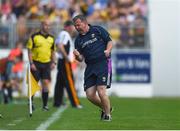 9 June 2018; Wexford manager Davy Fitzgerald celebrates his side's first goal during the Leinster GAA Hurling Senior Championship Round 5 match between Kilkenny and Wexford at Nowlan Park in Kilkenny. Photo by Daire Brennan/Sportsfile