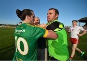 9 June 2018; Meath manager Andy McEntee is restrained by Cillian O'Sullivan after confronting the referee following the GAA Football All-Ireland Senior Championship Round 1 match between Meath and Tyrone at Páirc Táilteann in Navan, Co Meath. Photo by Stephen McCarthy/Sportsfile