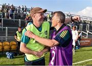 9 June 2018; Offaly manager Paul Rouse, left, celebrates with Ken Furlong following the GAA Football All-Ireland Senior Championship Round 1 match between Offaly and Antrim at Bord Na Mona O'Connor Park in Tullamore, Offaly. Photo by Sam Barnes/Sportsfile