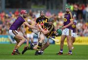 9 June 2018; Walter Walsh of Kilkenny in action against Paudie Foley of Wexford during the Leinster GAA Hurling Senior Championship Round 5 match between Kilkenny and Wexford at Nowlan Park in Kilkenny. Photo by Daire Brennan/Sportsfile