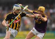 9 June 2018; Luke Scanlon of Kilkenny in action against Damien Reck of Wexford  during the Leinster GAA Hurling Senior Championship Round 5 match between Kilkenny and Wexford at Nowlan Park in Kilkenny. Photo by Ray McManus/Sportsfile