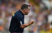 9 June 2018; Wexford manager Davy Fitzgerald issues instructions during the Leinster GAA Hurling Senior Championship Round 5 match between Kilkenny and Wexford at Nowlan Park in Kilkenny. Photo by Daire Brennan/Sportsfile