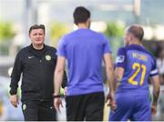 9 June 2018; Bray Wanderers manager Martin Russell looks on as Gary McCabe is assessed for an injury during the SSE Airtricity League Premier Division match between Shamrock Rovers and Bray Wanderers at Tallaght Stadium in Dublin. Photo by David Fitzgerald/Sportsfile