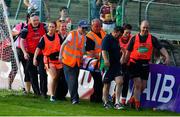 9 June 2018; Ethan Rafferty of Armagh leaves the pitch on a stretcher after picking up an injury during the GAA Football All-Ireland Senior Championship Round 1 match between Westmeath and Armagh at TEG Cusack Park in Mullingar, Co. Westmeath. Photo by Ramsey Cardy/Sportsfile