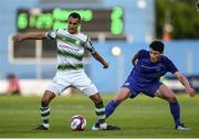9 June 2018; Graham Burke of Shamrock Rovers in action against Ronan Coughlan of Bray Wanderers during the SSE Airtricity League Premier Division match between Shamrock Rovers and Bray Wanderers at Tallaght Stadium in Dublin. Photo by David Fitzgerald/Sportsfile