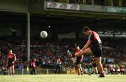 9 June 2018; Cillian O'Connor of Mayo scores a point from a free during the GAA Football All-Ireland Senior Championship Round 1 match between Limerick and Mayo at the Gaelic Grounds in Limerick. Photo by Diarmuid Greene/Sportsfile