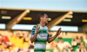 9 June 2018; Graham Burke of Shamrock Rovers celebrates after scoring his side's third goal during the SSE Airtricity League Premier Division match between Shamrock Rovers and Bray Wanderers at Tallaght Stadium in Dublin. Photo by David Fitzgerald/Sportsfile