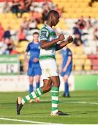 9 June 2018; Dan Carr of Shamrock Rovers celebrates after scoring his side's fourth goal during the SSE Airtricity League Premier Division match between Shamrock Rovers and Bray Wanderers at Tallaght Stadium in Dublin. Photo by David Fitzgerald/Sportsfile