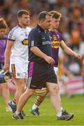 9 June 2018; Wexford manager Davy Fitzgerald and a selection of players leave the field after the Leinster GAA Hurling Senior Championship Round 5 match between Kilkenny and Wexford at Nowlan Park in Kilkenny. Photo by Ray McManus/Sportsfile